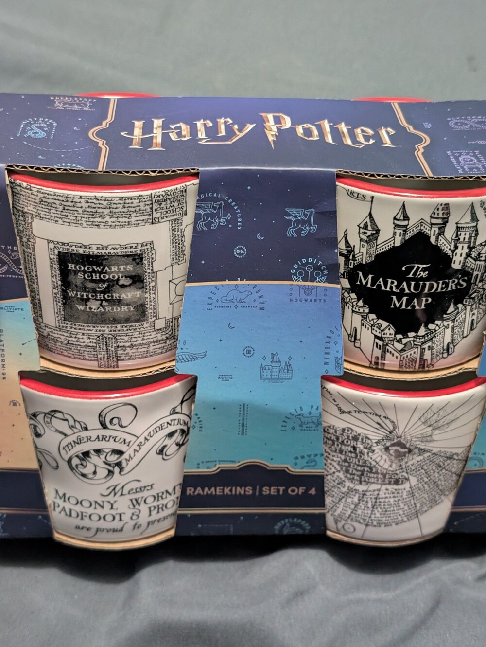 Harry Potter Marauder's Map Ramekin Set - White & Black